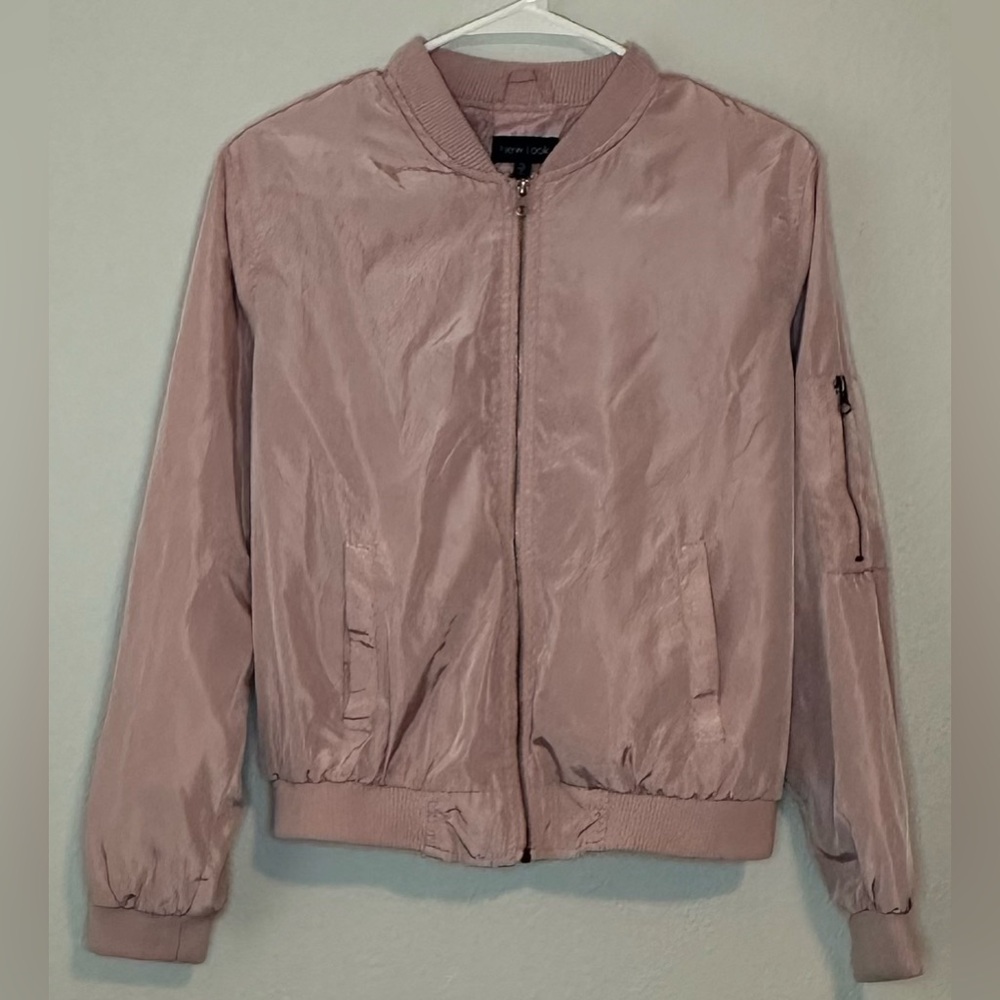 New Look Women’s Rose Gold/Pink Bomber Jacket Size XL